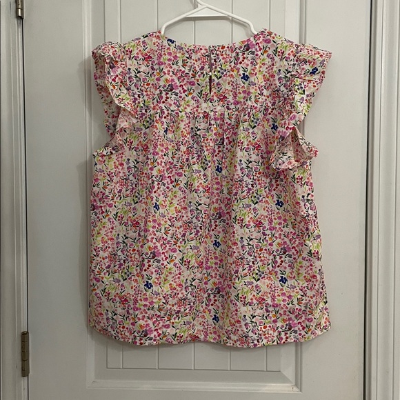 THML Floral pink Top with lots of color Accents large NWOT - Picture 5 of 5